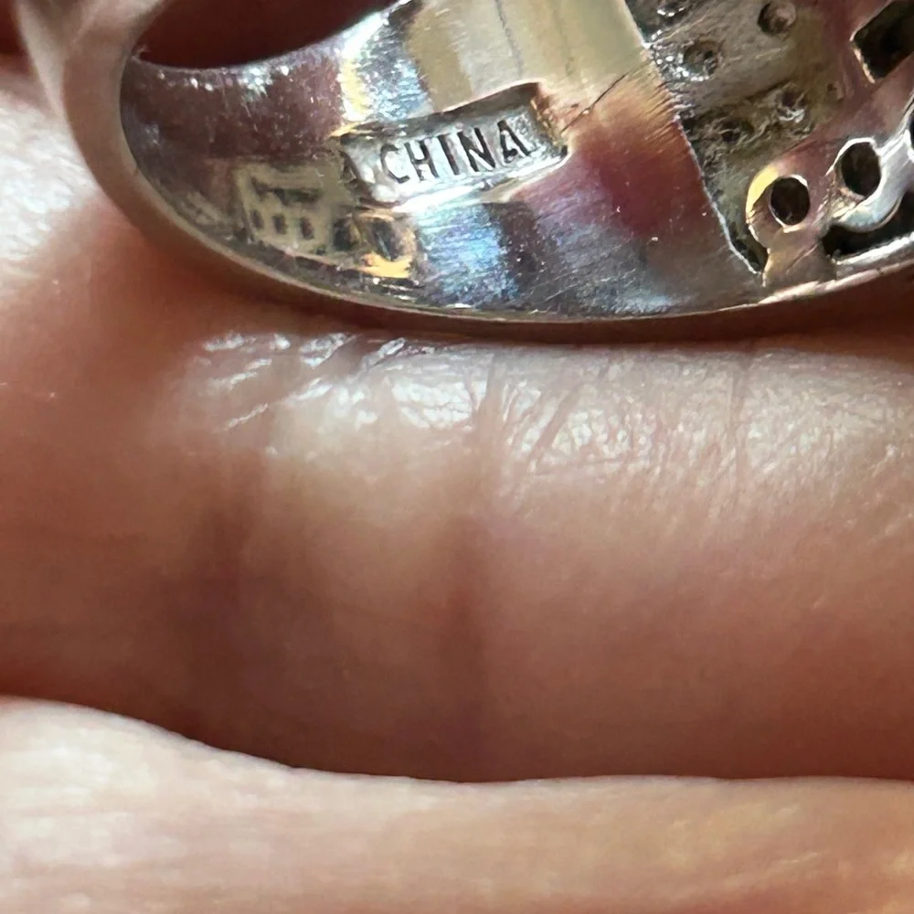 Silver Crystal Size 8 Multi-Row Statement Ring - Clear